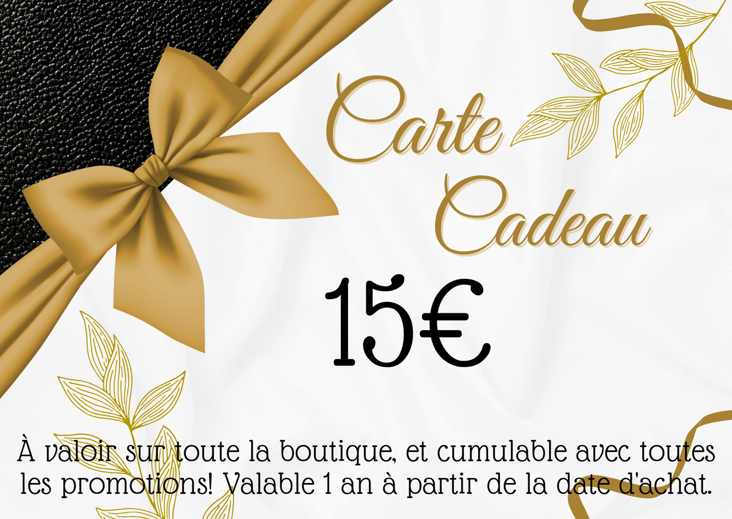 Carte Cadeau sans minimum d'achat