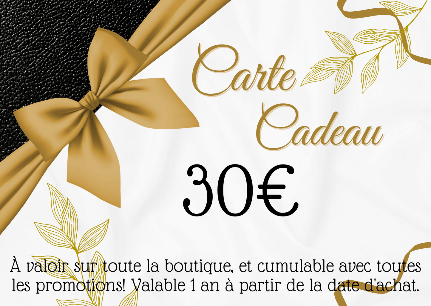 Carte Cadeau sans minimum d'achat