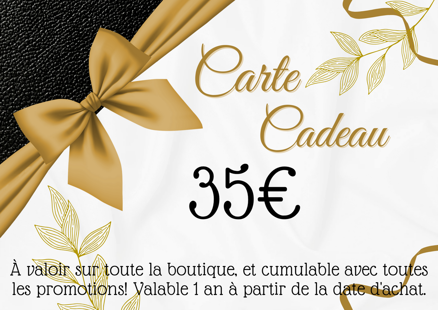 Carte Cadeau sans minimum d'achat