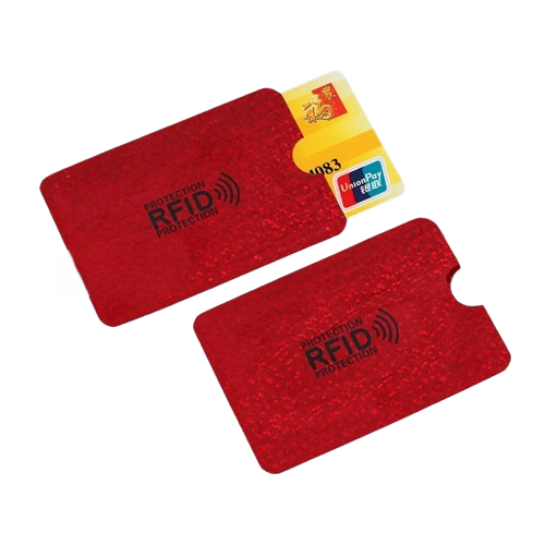 Etui souple anti RFID - Le Protecteur™ Rouge avec Reflets