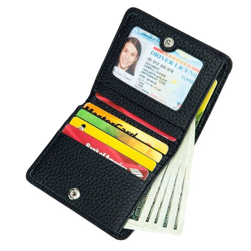 Porte-carte RFID porte-monnaie en cuir - L'Indispensable™ Intérieur