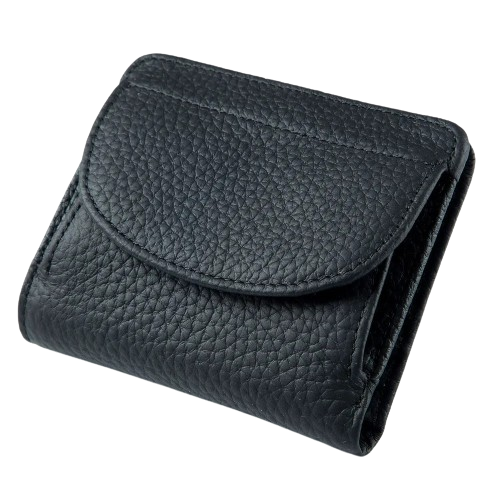 Porte-carte RFID porte-monnaie en cuir - L'Indispensable™ Noir