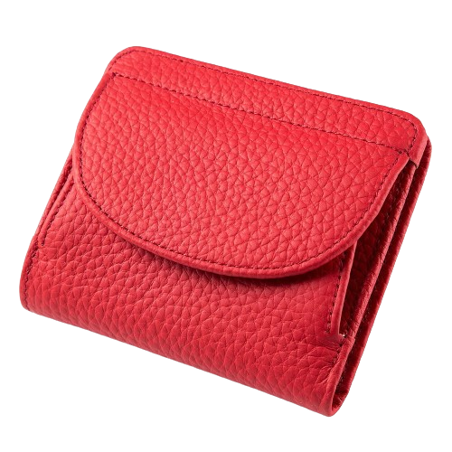 Porte-carte RFID porte-monnaie en cuir - L'Indispensable™ Rouge