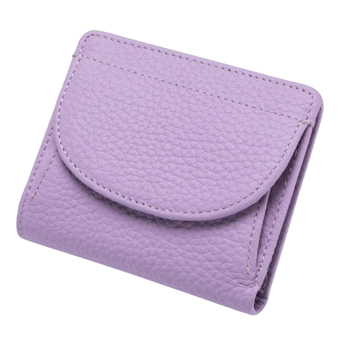 Porte-carte RFID porte-monnaie en cuir - L'Indispensable™ Violet Clair