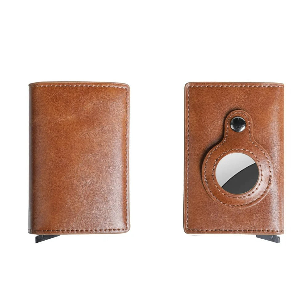 Porte-carte RFID en simili cuir pour Airtag Apple- Le Protecteur™ Recto-Verso