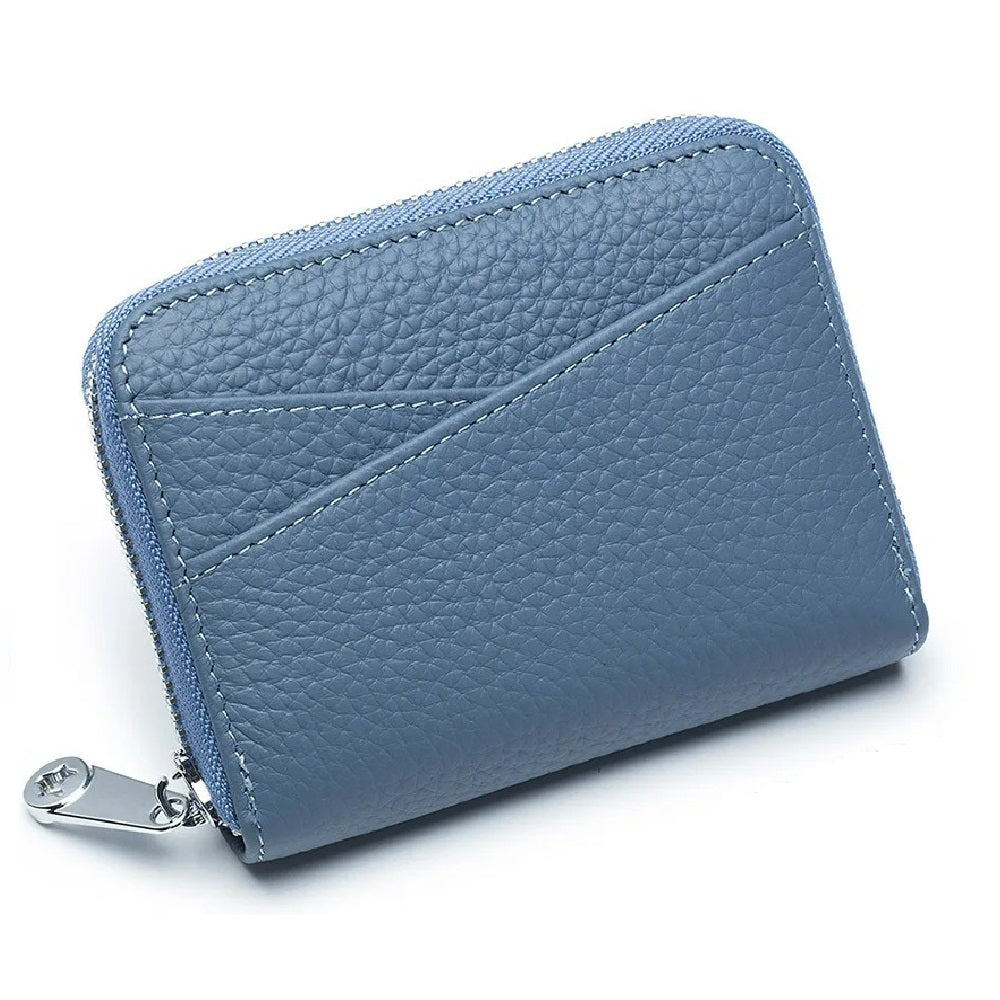 Porte-carte à fermeture éclair - L'Élégant™ Bleu