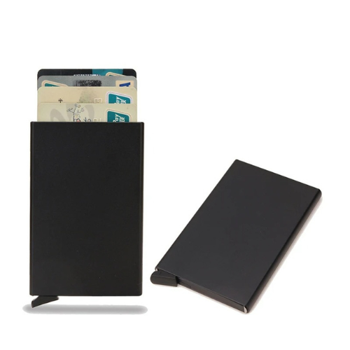 Porte-carte de crédit en métal RFID - Le Protecteur™ Noir