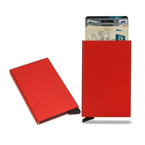 Porte-carte de crédit en métal RFID - Le Protecteur™ Rouge