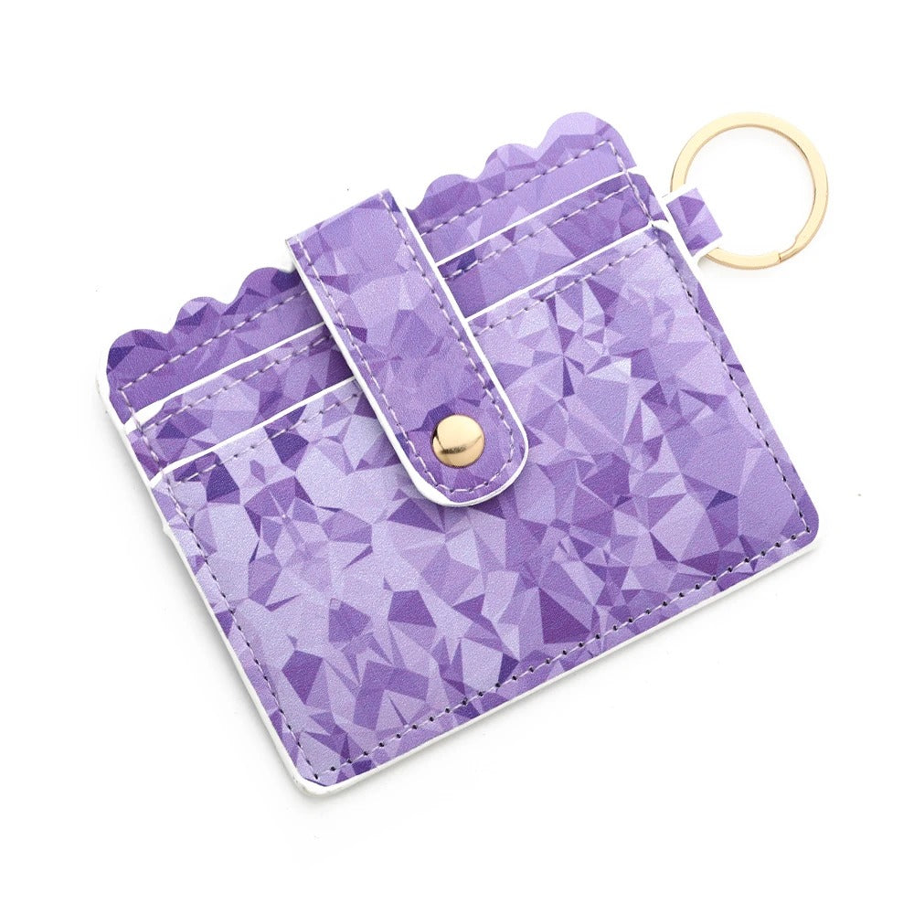 Porte-carte design - Le Fashionista™ Figures Géométriques Violettes