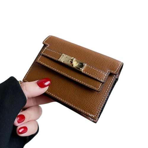 Porte-carte design en cuir véritable - Le Raffiné™ Marron