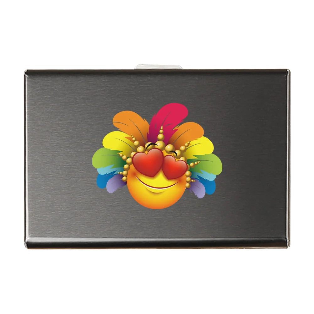 Porte-carte en métal motif plume - Le Protecteur™ Smiley