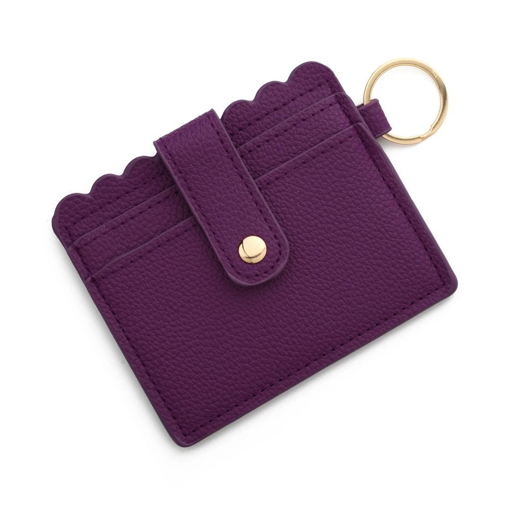 Porte-carte fin porte-clé - Le Fashionista™ Violet Foncé