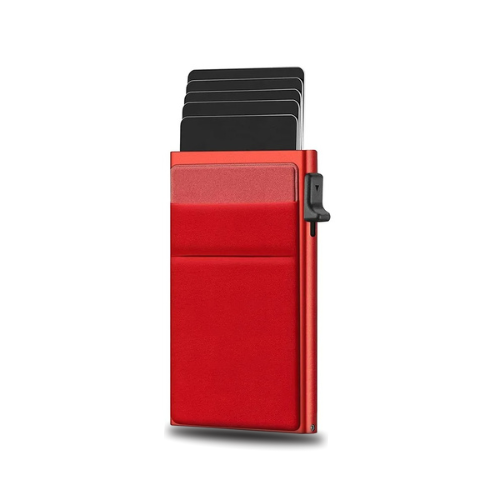 Porte-carte anti-piratage en métal - Le Protecteur™ Rouge
