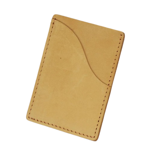 Porte-carte bancaire fin en cuir véritable - Le Minimaliste™ Jaune
