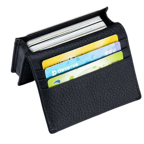 Porte-carte bancaires et cartes de visite - Le Professionnel™ Noir Ouvert
