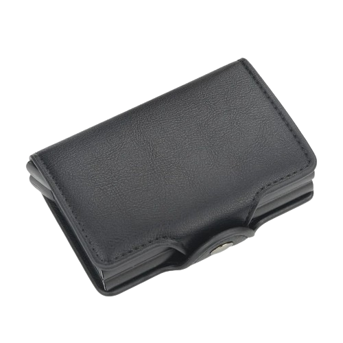 Porte-carte de crédit RFID à pression - Le Protecteur™ Noir