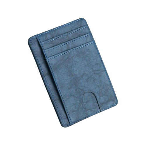 Porte-carte de crédit en simili cuir RFID - Le Minimaliste™ Bleu Foncé