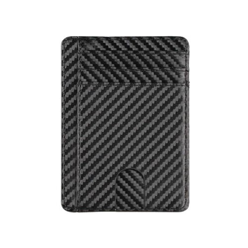 Porte-carte de crédit en simili cuir RFID - Le Minimaliste™ Carbone