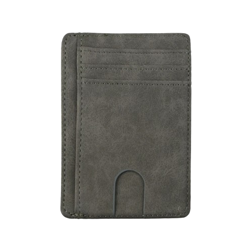 Porte-carte de crédit en simili cuir RFID - Le Minimaliste™ Gris Foncé