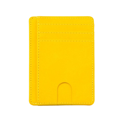 Porte-carte de crédit en simili cuir RFID - Le Minimaliste™ Jaune