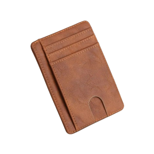 Porte-carte de crédit en simili cuir RFID - Le Minimaliste™ Marron