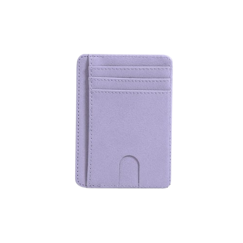 Porte-carte de crédit en simili cuir RFID - Le Minimaliste™ Mauve