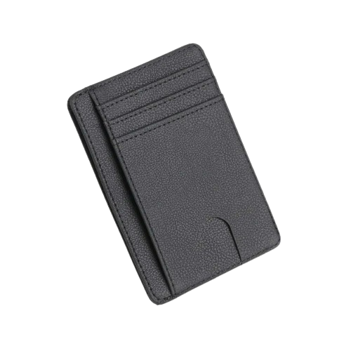 Porte-carte de crédit en simili cuir RFID - Le Minimaliste™ Noir 2