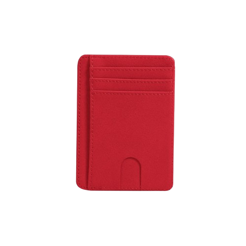 Porte-carte de crédit en simili cuir RFID - Le Minimaliste™ Rouge