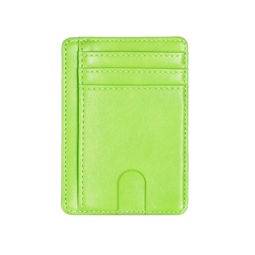 Porte-carte de crédit en simili cuir RFID - Le Minimaliste™ Vert Pomme