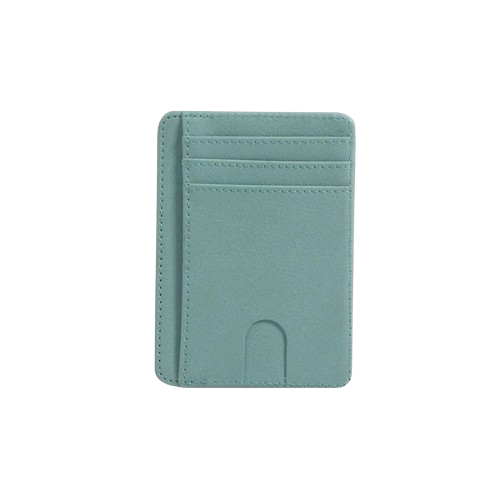 Porte-carte de crédit en simili cuir RFID - Le Minimaliste™ Vert de Gris