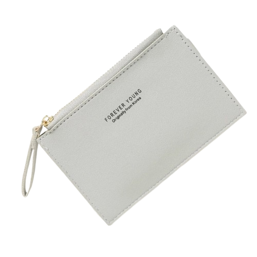 Porte-carte de crédit fermeture zip - Le Fashionista™ Gris
