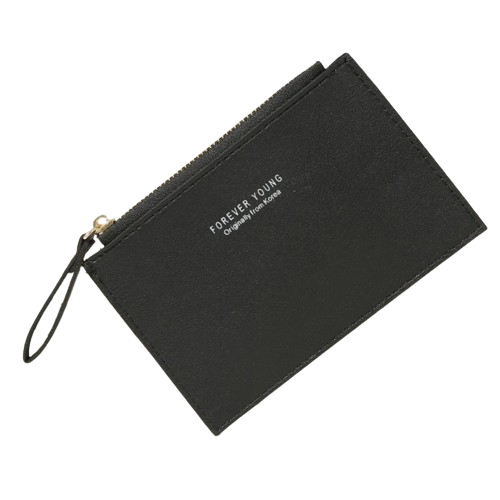 Porte-carte de crédit fermeture zip - Le Fashionista™ Noir