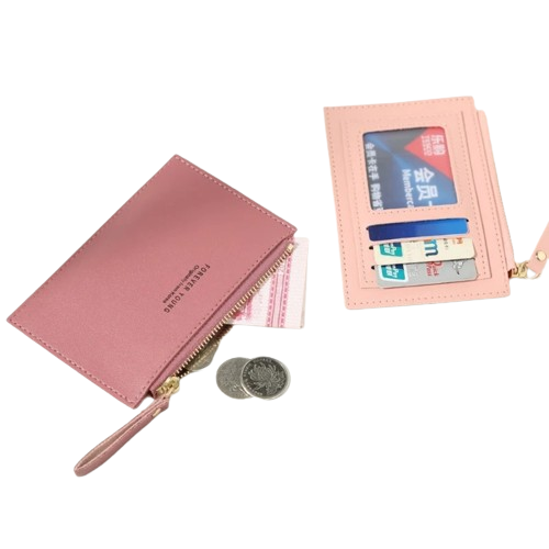 Porte-carte de crédit fermeture zip - Le Fashionista™ Présentation