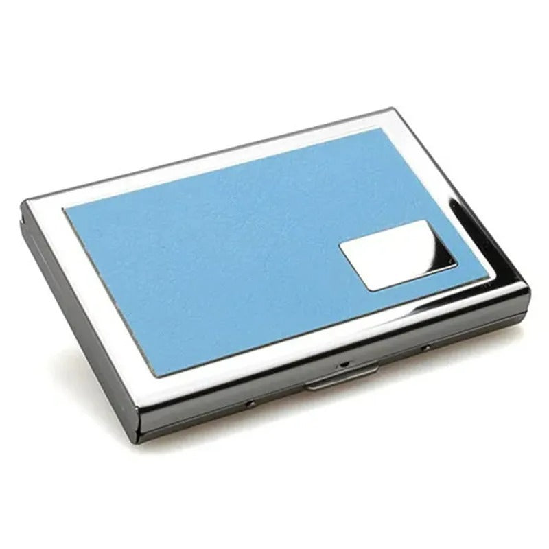 Porte-carte design en métal anti-piratage - Le Robuste™ Bleu