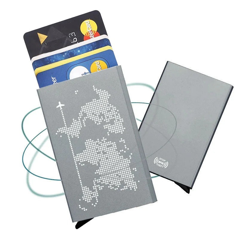 Porte-carte de voyage en métal RFID - L'Aventurier™ Gris