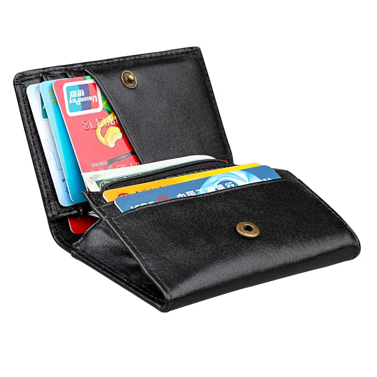 Porte-carte en cuir avec porte-monnaie - Le Classique™ Présentation