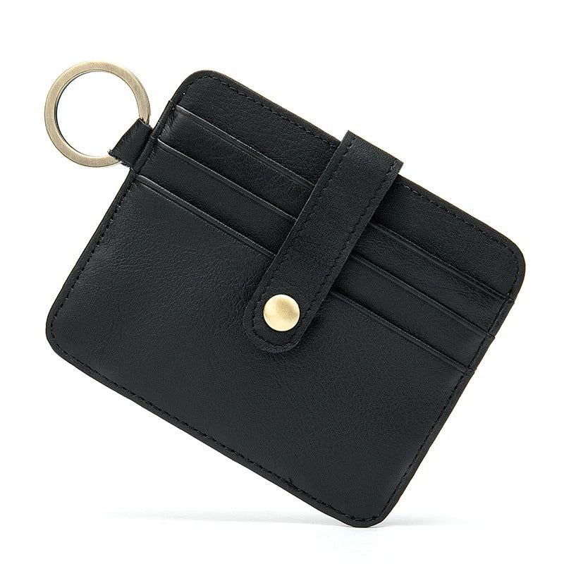 Porte-carte en cuir véritable - Le Minimaliste™ Noir