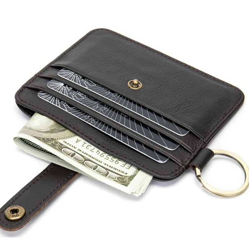 Porte-carte en cuir véritable - Le Minimaliste™ Plein