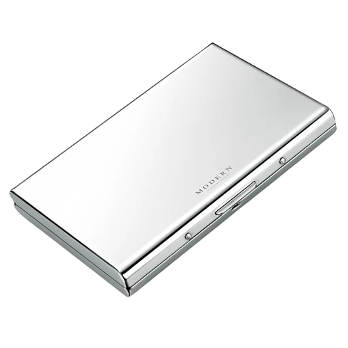 Porte-carte en métal de voyage RFID - L'Aventurier™ Surface miroir