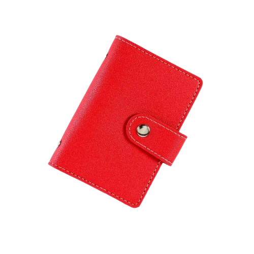 Porte-carte fermeture à pression - L'Indispensable™ Rouge