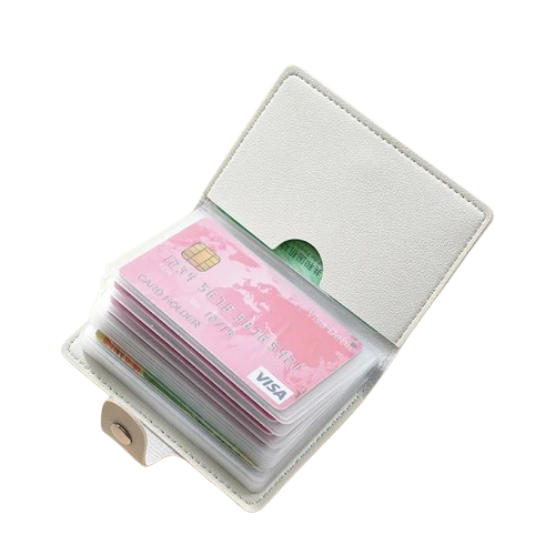 Porte-carte fermeture à pression imprimé fleurs - L'Indispensable™ Ouvert