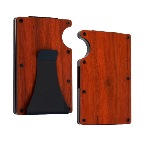 Porte-carte fin anti-piratage en aluminium et bois - Le Robuste™ Carthame