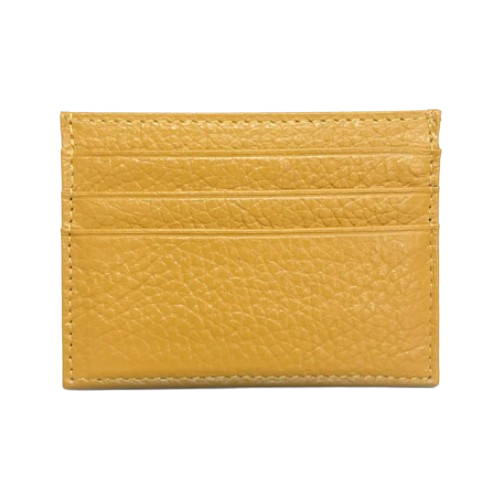 Porte-carte fin en cuir véritable - Le Minimaliste™ Jaune