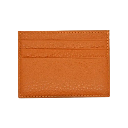 Porte-carte fin en cuir véritable - Le Minimaliste™ Orange