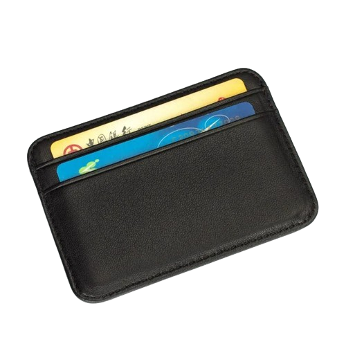 Porte-carte fin en cuir véritable - Le Vintage™ Noir