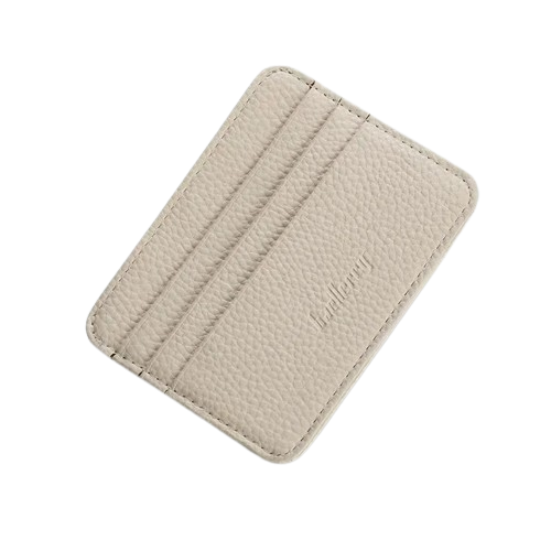 Porte-carte fin en simili cuir - Le Minimaliste™ Beige