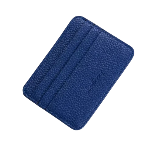 Porte-carte fin en simili cuir - Le Minimaliste™ Bleu