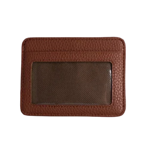 Porte-carte fin en simili cuir - Le Minimaliste™ Marron Clair Verso