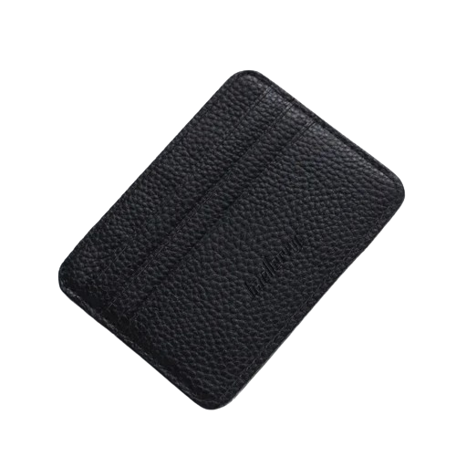 Porte-carte fin en simili cuir - Le Minimaliste™ Noir