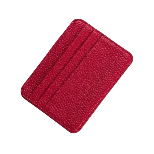 Porte-carte fin en simili cuir - Le Minimaliste™ Rouge